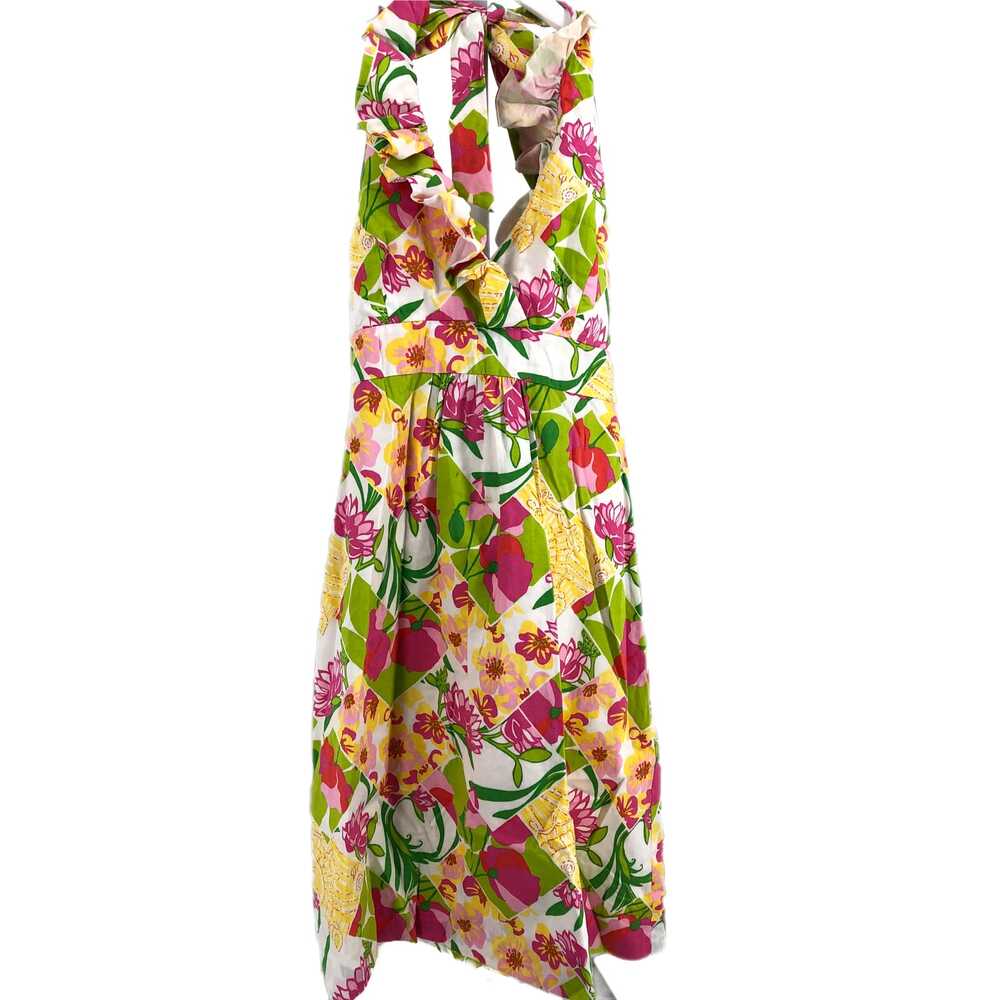 Lilly Pulitzer White Yellow Floral Sleeveless Dress | Knee Length